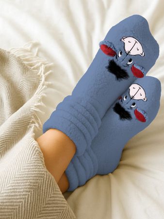 5 Paar Kuschelsocken Für Damen - Flauschige Wintersocken Größe 36-42