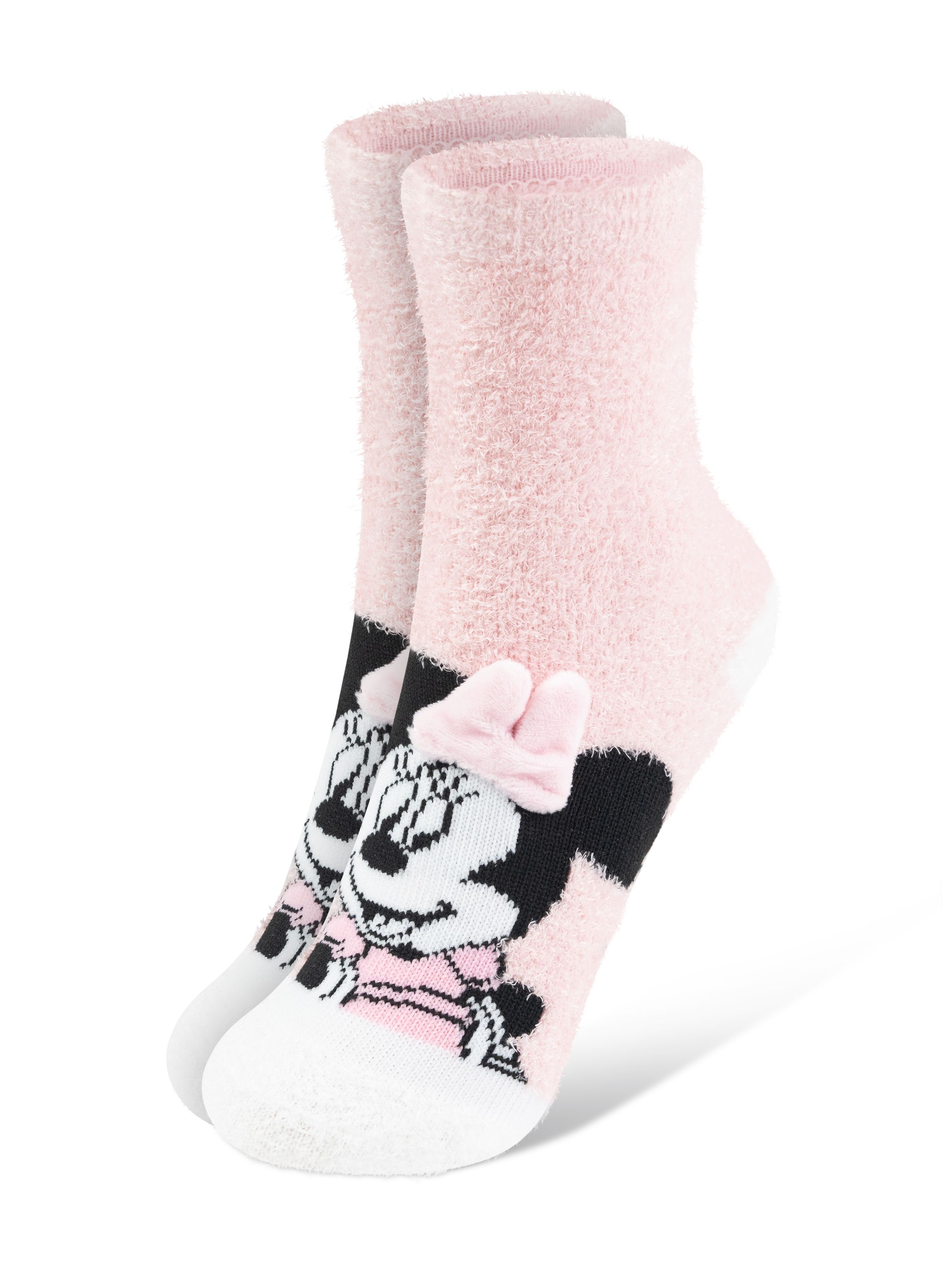 Disney Minnie Mouse 3D ABS Kuschelsocken für Mädchen Flauschige