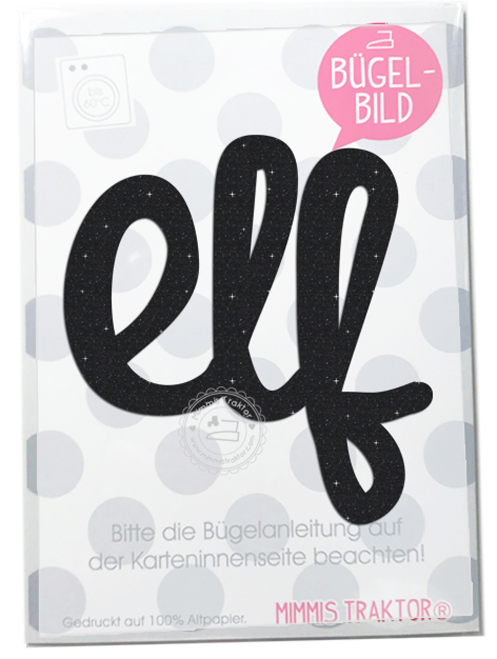 GLITZER Bügelbild Geburtstag Zahl 6 - Konfetti Design Für T-Shirts & Textilien