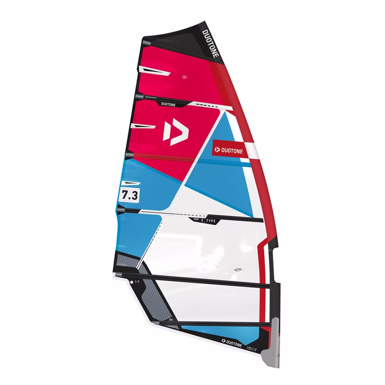 E-Type Red-Blue Windsurf Segel Duotone 2019 gebraucht 7.3