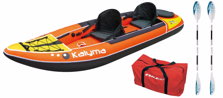 [Paket] Kalyma Duo mit 2 Paddeln aufblasbar Kajak BIC