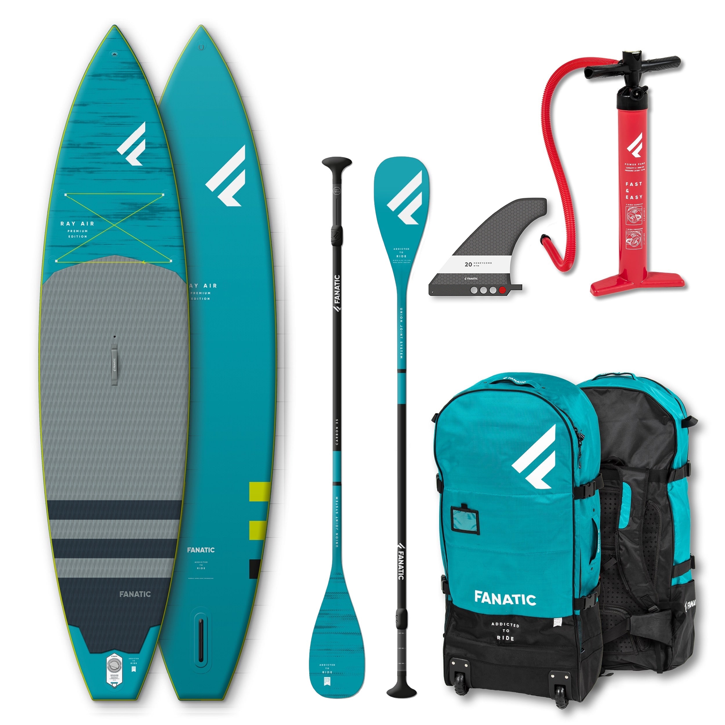 Fanatic SUP Set Ray Air Premium Board | C35 2-teilig Paddel 22