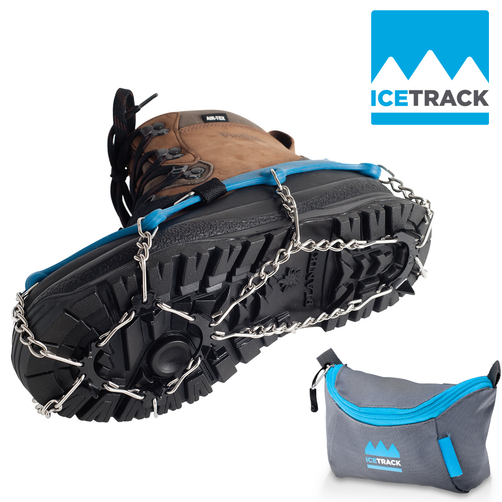 Rutschfeste Steigeisen für Winterwanderungen mit Verschlusssystem