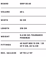 Ultra Grip XS TE Mosquito Edition Windsurfboard Fanatic 2021 60