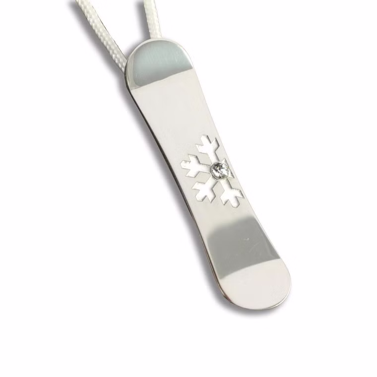 Snowboard Snow W Silber Schmuck Silver+Surf