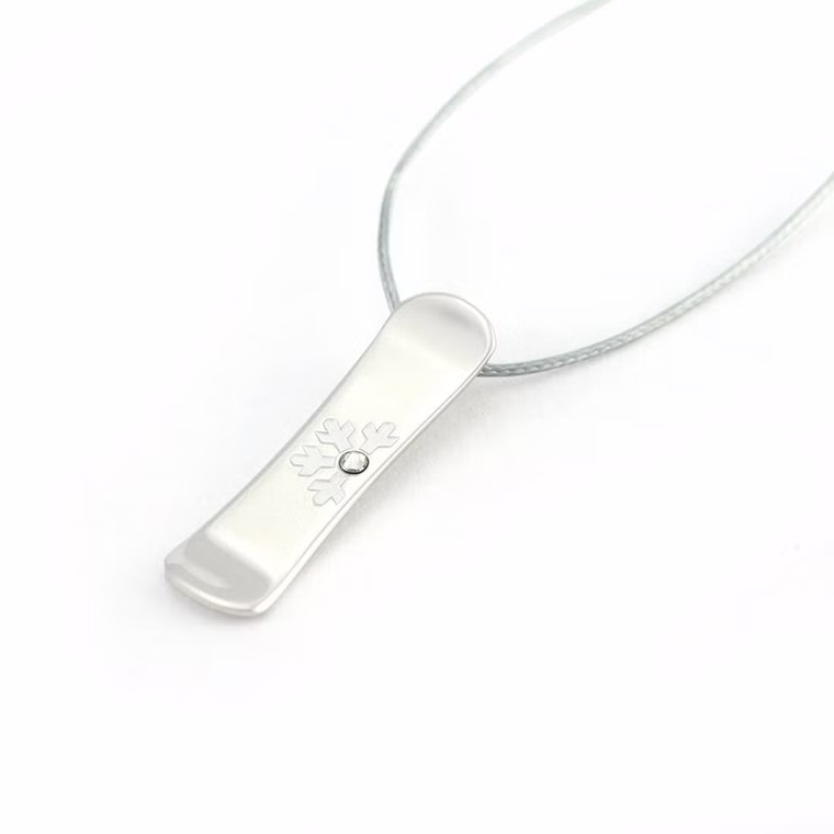 Snowboard Snow W Silber Schmuck Silver+Surf