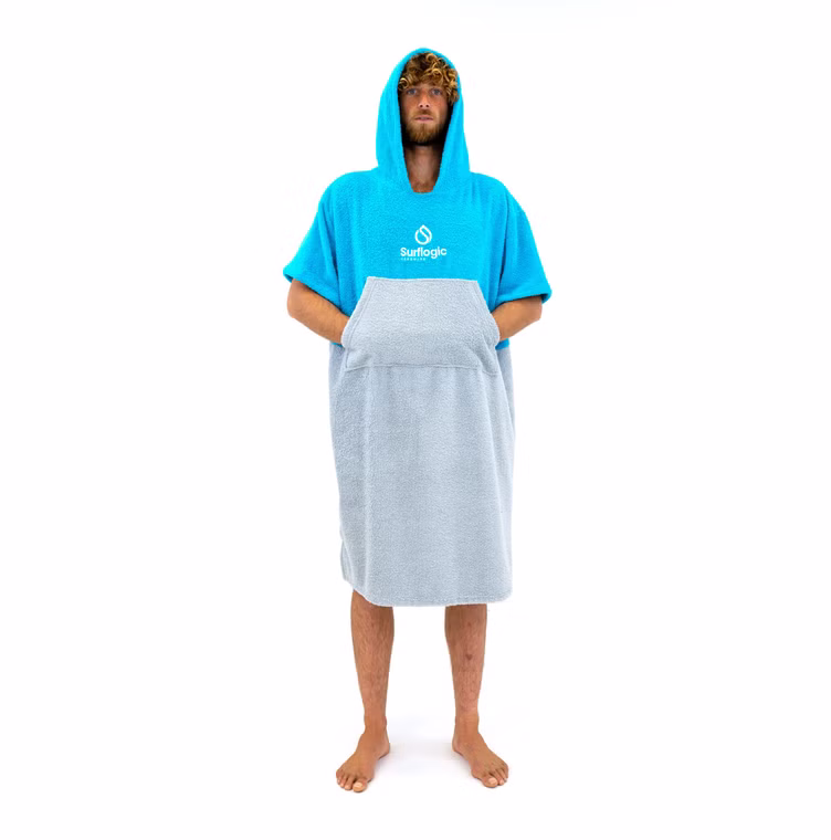 Cyan/Grey Poncho Surflogic