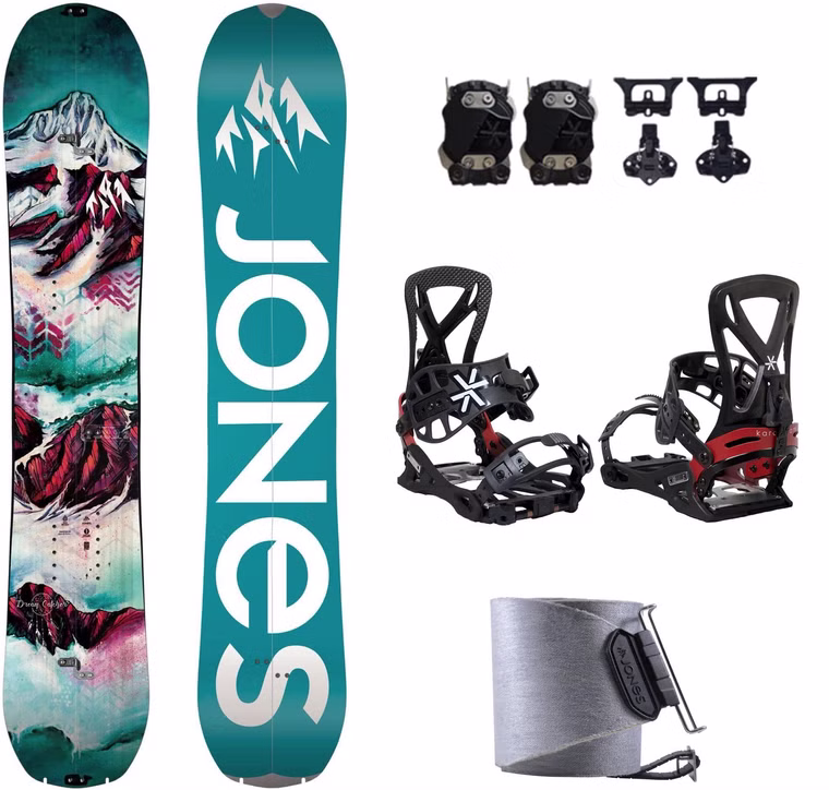 [Paket] Splitboard Set Jones Dream Catcher Damen + Karakoram Grizzly + Felle 2022 145