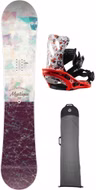 [Paket] Snowboard Damen Set Nitro Mystique + GS Orange + Boardbag 142
