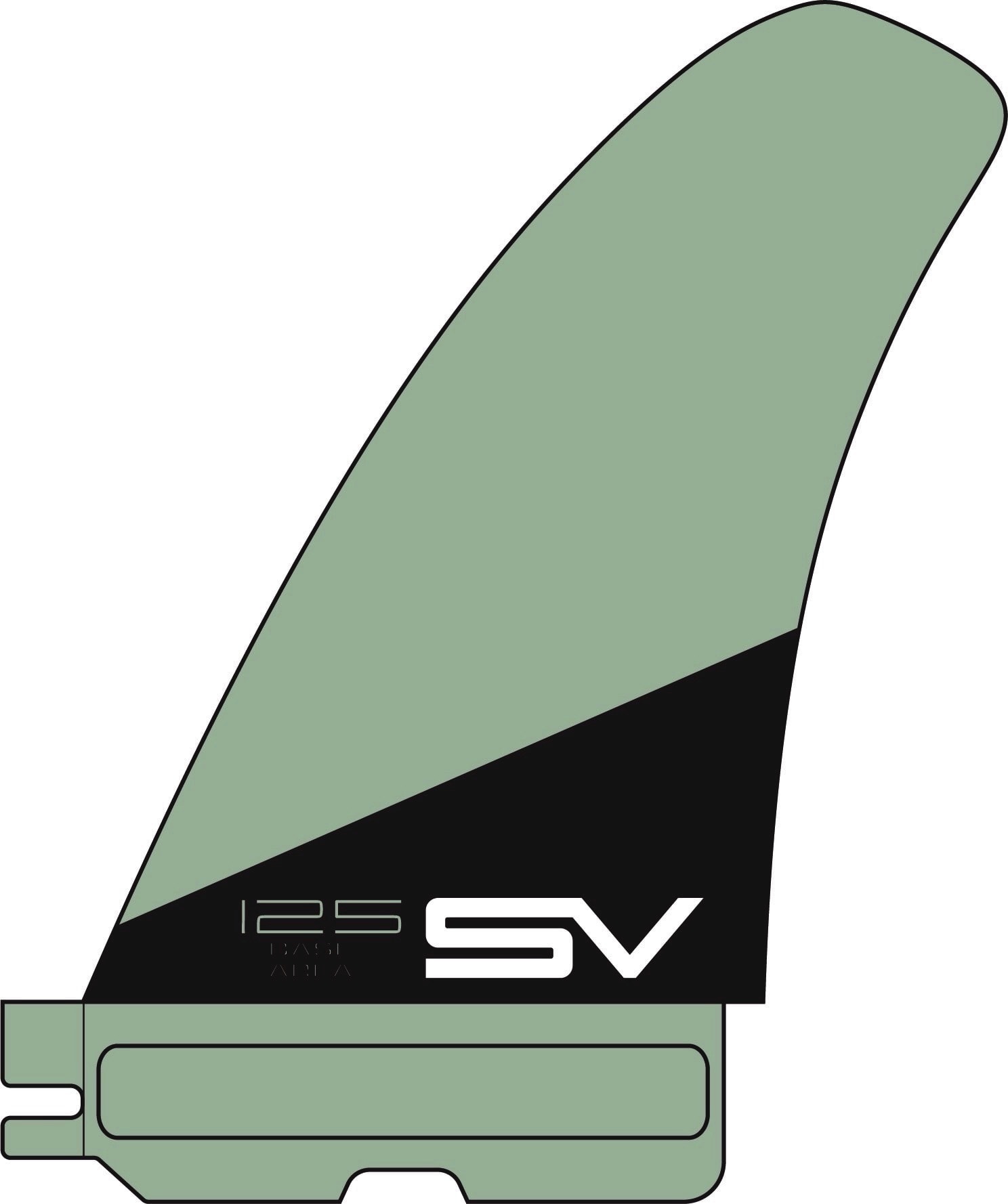 Severne FswSeries G10Black Finne 24 Fins Windsurf surf leicht