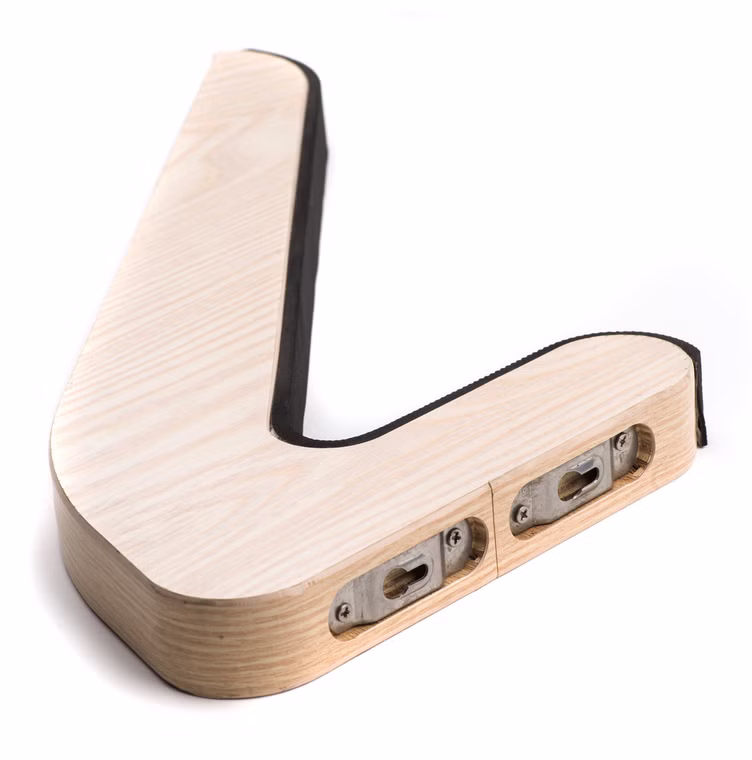Wooden Longboard wall rack Surflogic