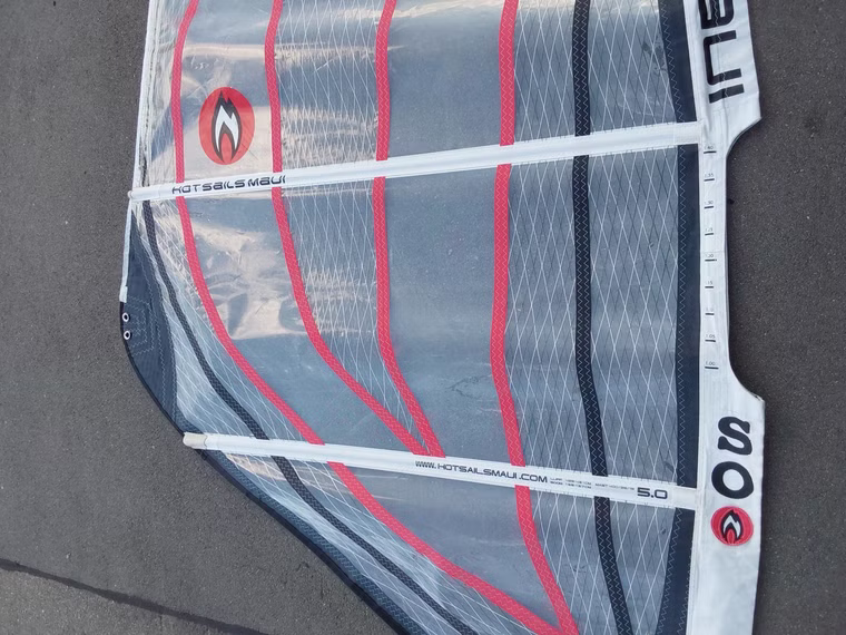 SO Windsurf Segel Hot Sails Maui gebraucht 5.0