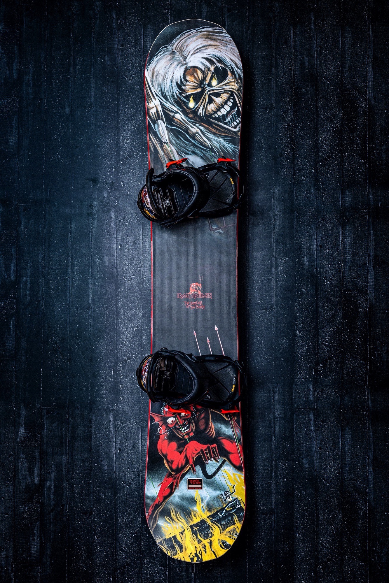 NITRO x IRON MAIDEN TEAM Mサイズ Nitro Iron Maiden LTD Team Snowboardbindung 23 All-Mountain Piste