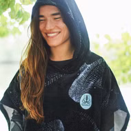 Chasm Cotton Poncho Soöruz 2023 Black