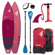SUP Set Diamond Air Touring Board, Pure Paddel und Leash Fanatic 11'6''