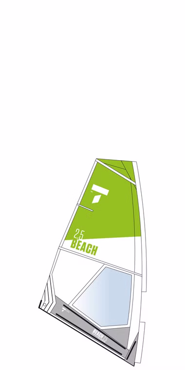 Komplettrigg Beach Windsurf-Rigg Tahe 2,5