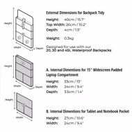 Laptop Tablet Organizer für Rucksäcke Tasche Overboard 2025 L