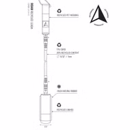 Surfboard ECO Leash Recycelt Roam 2025 Schwarz