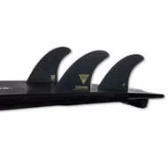 Thruster Fin Set Dark Arts Fiberglass L Fin futures 2025 Schwarz