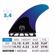Thruster Fin Set Mayhem 3.0 M Honeycomb Fin futures 2025 Blau