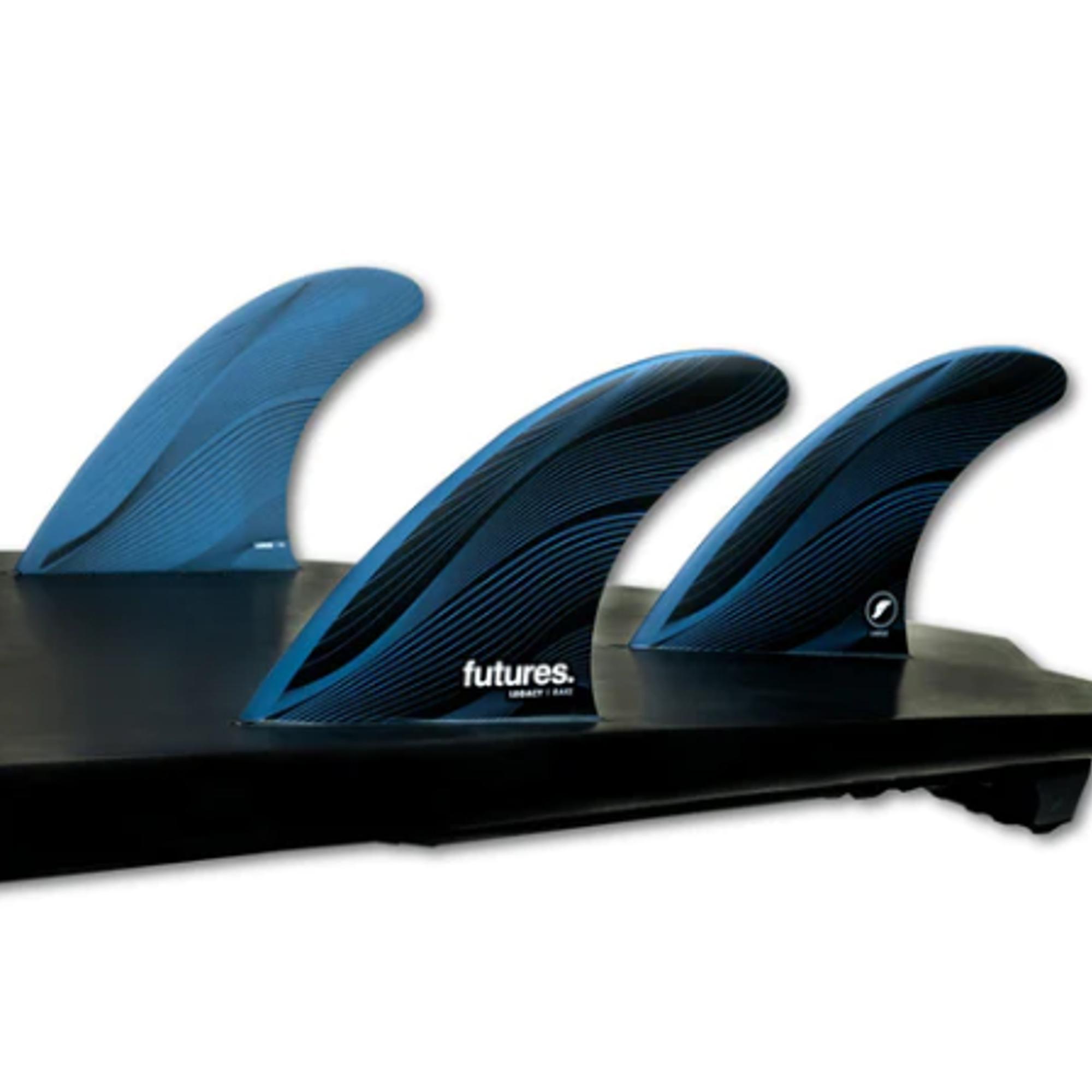 Futures Fins F8 Soft Thruster Fin Set Cyan L