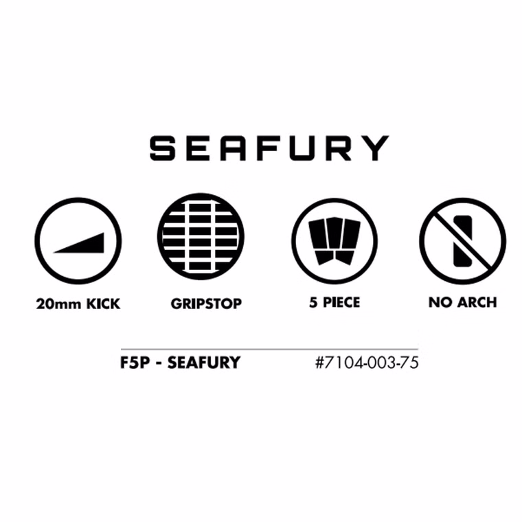 Surfboard Footpad 5pc Seafury Traction Pad futures 2025