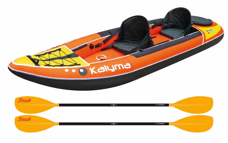 [Paket] Kalyma Duo inkl 2 Paddel aufblasbar Kajak BIC