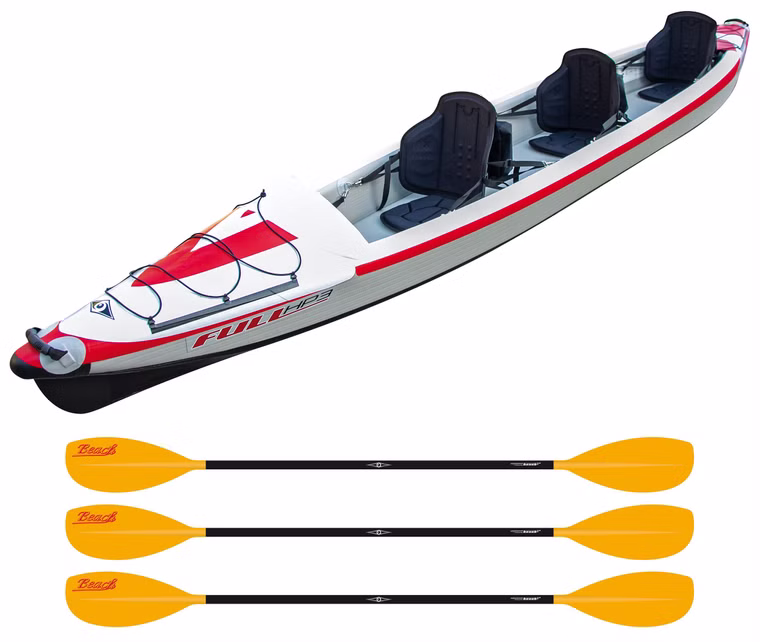 [Paket] YakkAir Full HP 3 inkl 3 Paddeln aufblasbar Kajak BIC