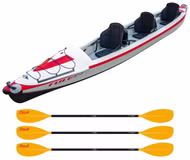 [Paket] YakkAir Full HP 3 inkl 3 Paddeln aufblasbar Kajak BIC