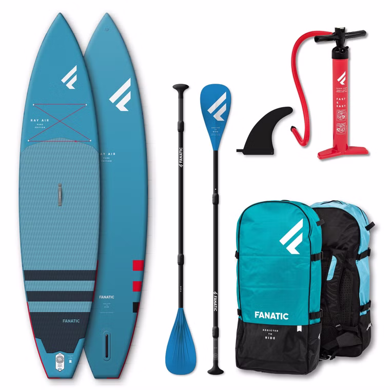 [Paket] SUP Set Ray Air Board und Pure Paddel Fanatic 2022 11'6''