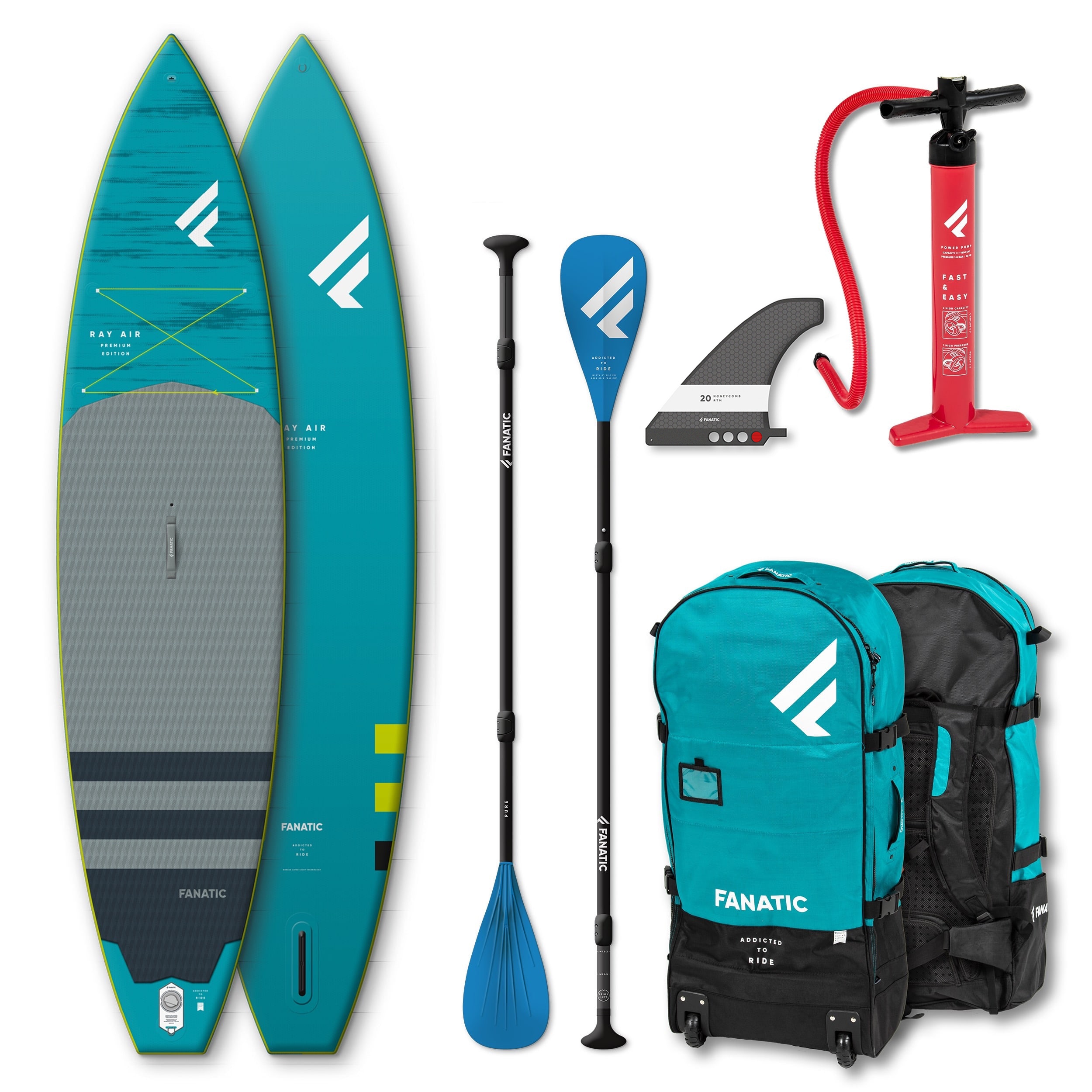 Fanatic SUP Set Ray Air Premium | Pure Board aufblasbar 22