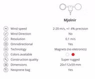 Vaavud Mjolnir für Smartphone Windmesser
