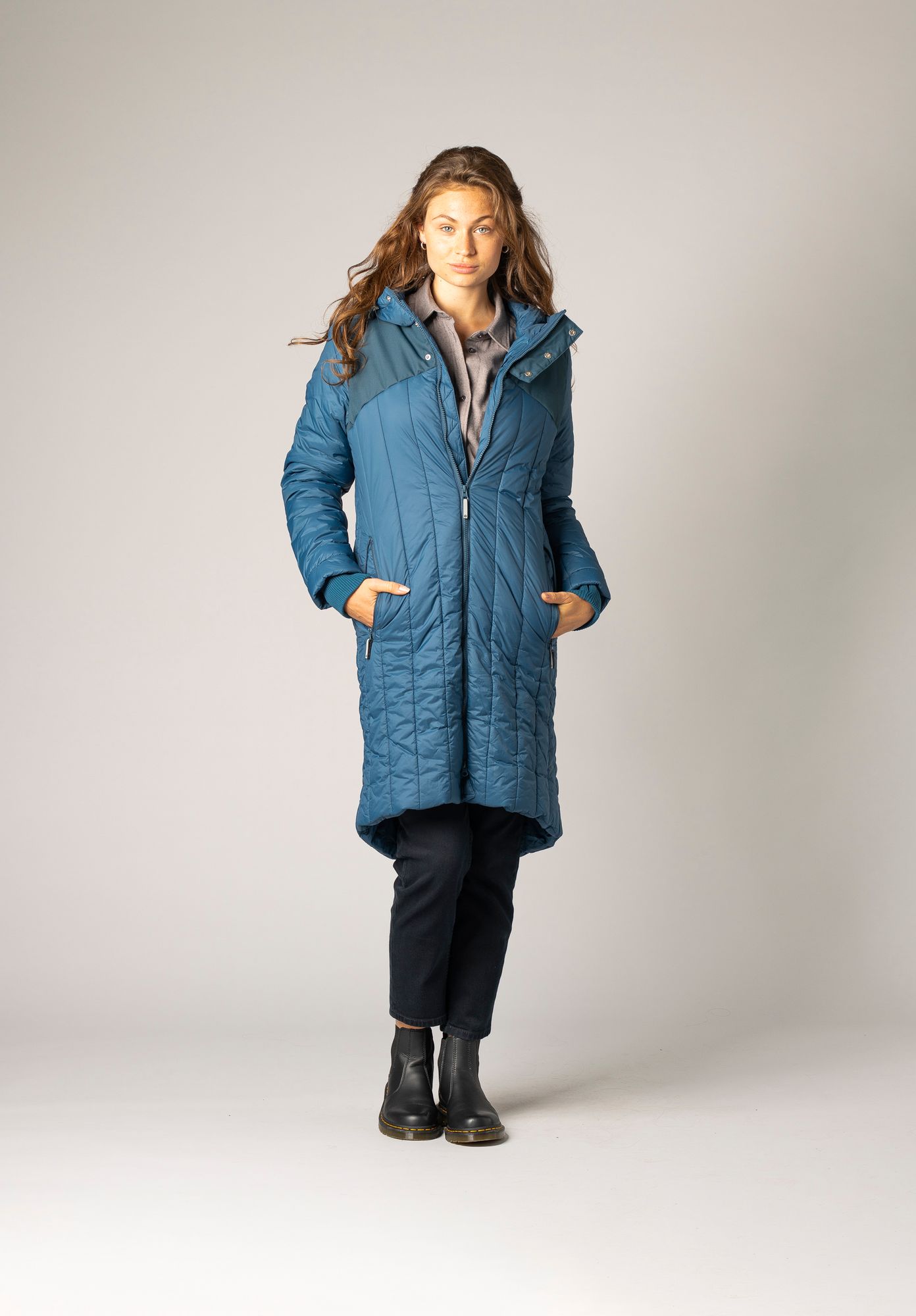 TT2003 Kapok Coat Ink Blue/Stripes TT2003 Kapok Coat Ink Blue/Stripes