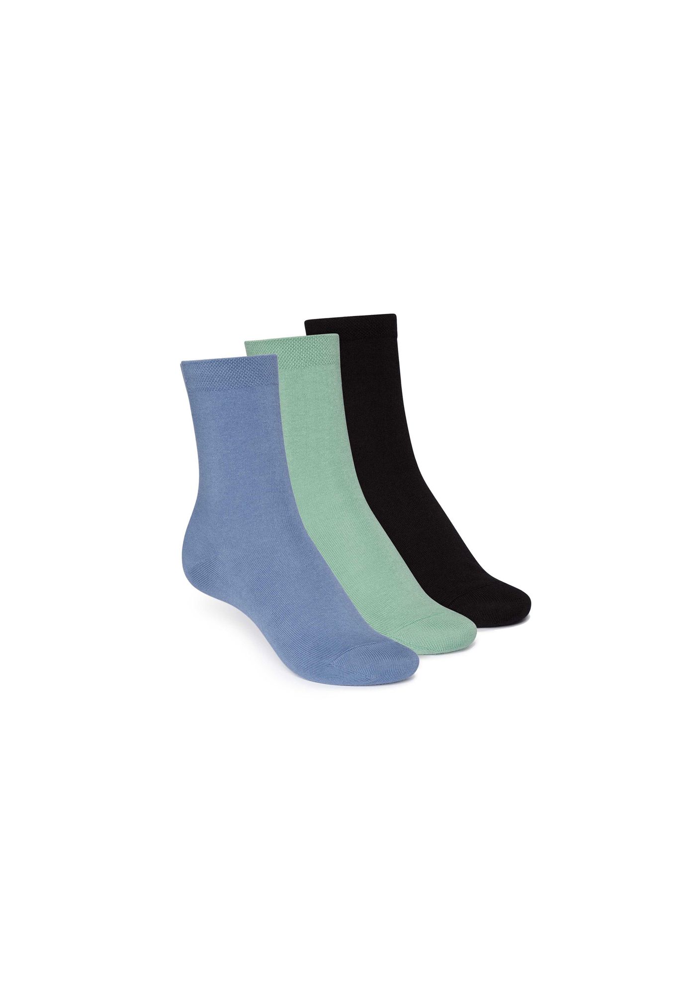 3 Pack Mid Socks Black Cabbage Ironblue 3 Pack Mid Socks Black Cabbage Ironblue