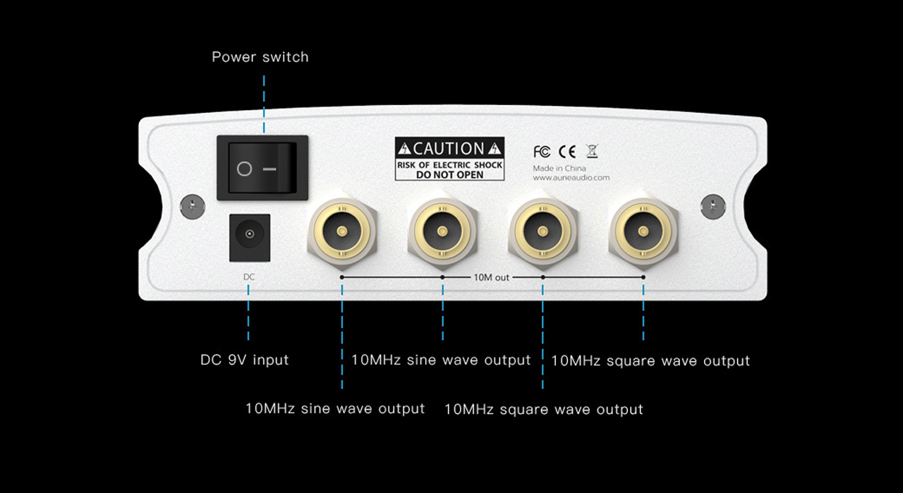 aune audio XC1 クロックジェネレータ－ & iFi Audio iPower2 9V