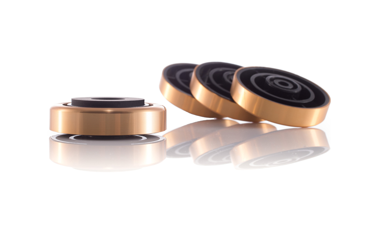 Hifi Lab Geräte Füße 40x12 Lautsprecher Füße Hifi Absorber Tuning Audio Gold 4x