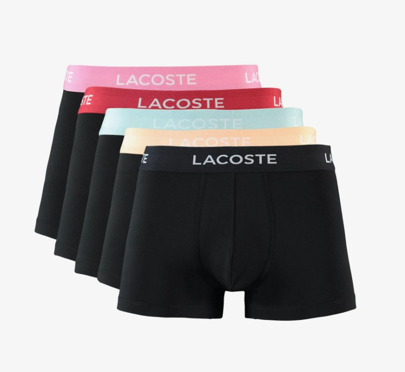 Lacoste 5er Pack Unterhosen Cotton Stretch Boxer Schwarz Farbmix