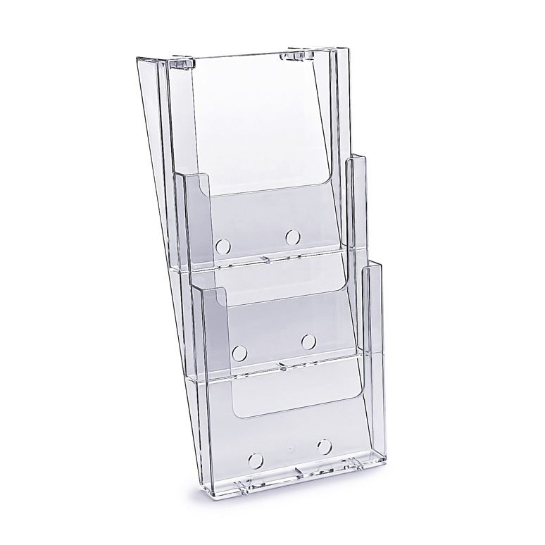 Wandprospekthalter DIN A4 dreistufig 3W230 (12) (vergrößert)