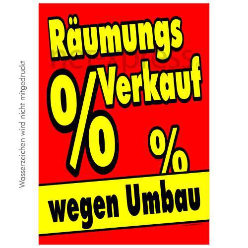 Werbeplakate für den Räumungsverkauf für alle Branchen | net Großer Räumungsverkauf wegen Sortimentsänderung | München