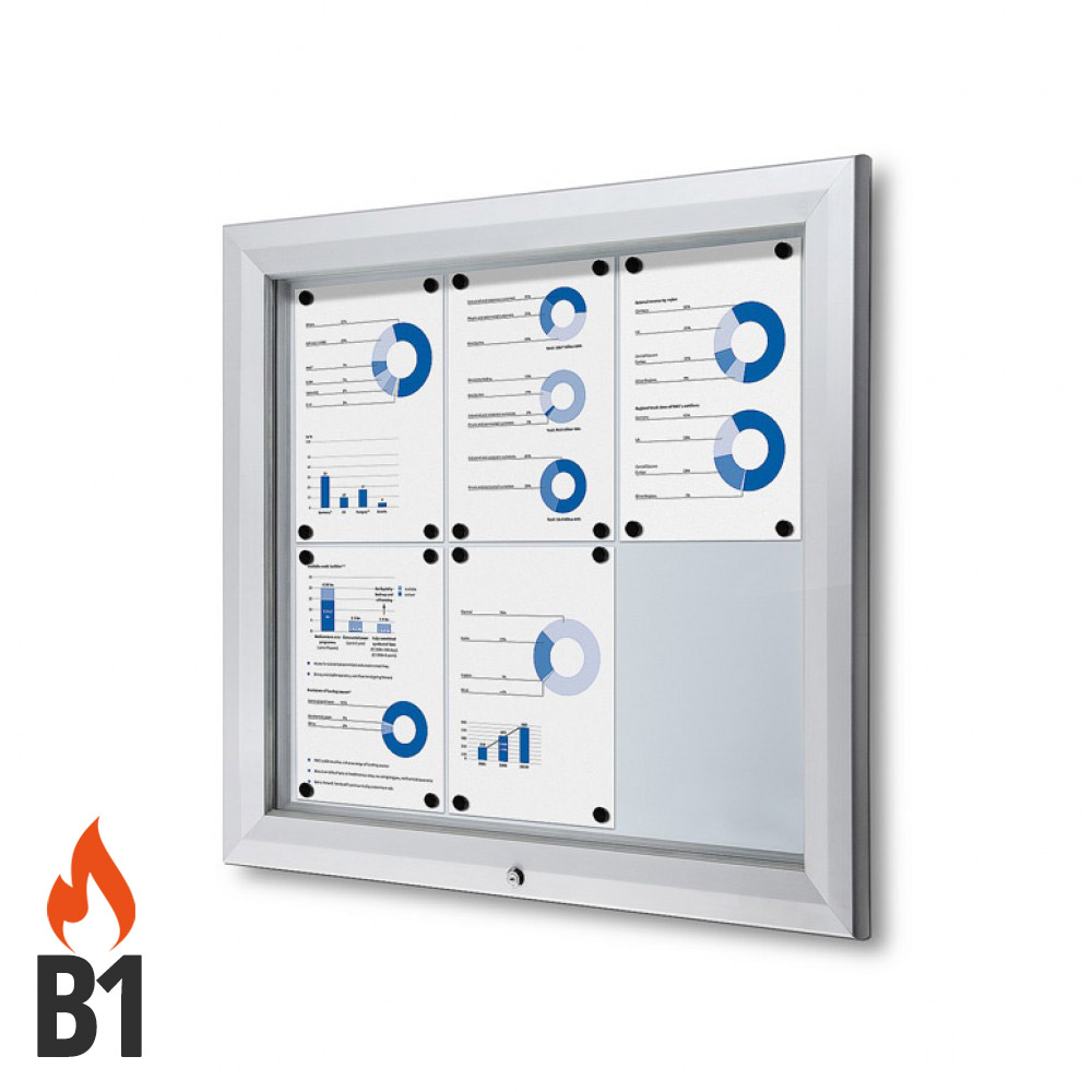 Schaukasten T-Line 6 x DIN A4, B1 Norm (vergrößert)