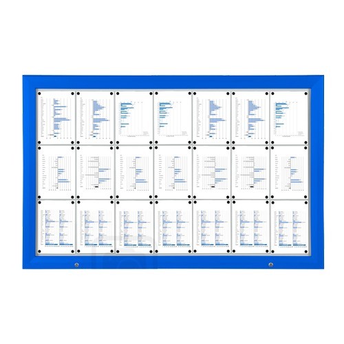 Schaukasten T-Line 21 x DIN A4 blau (vergrößert)