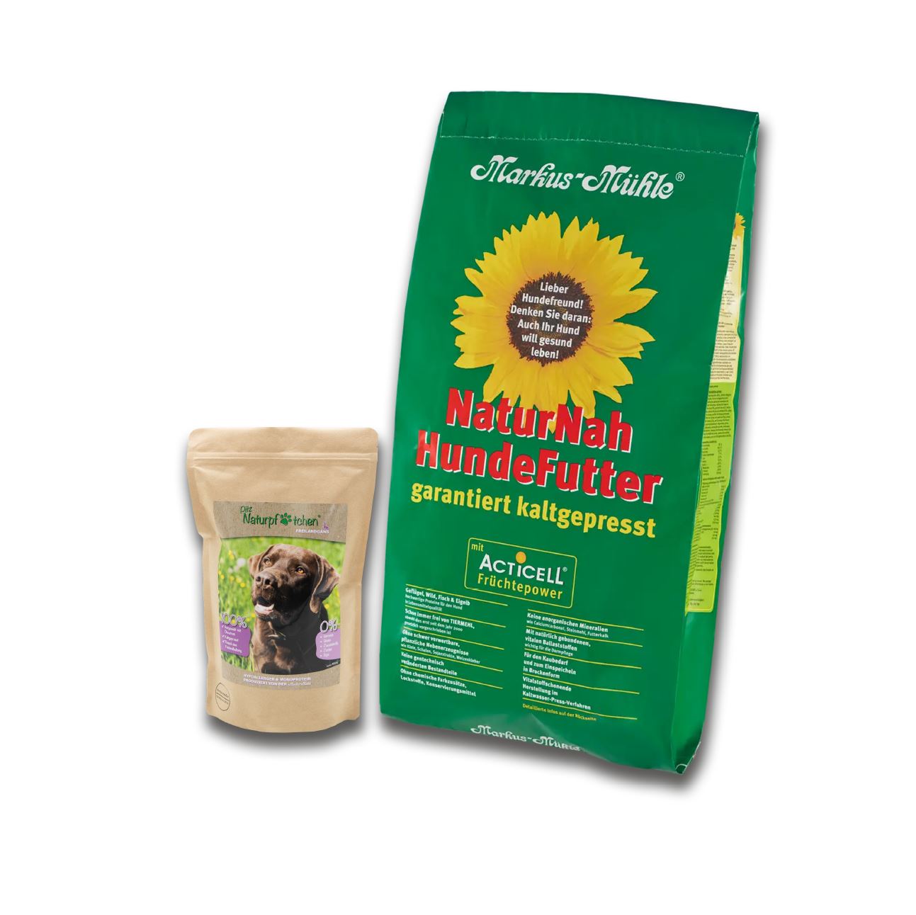 Markus Mhle Naturnah Hundefutter 15kg + 800g Naturpftchen Hundefutter mit  Freilandgans gratis | naturpfoetchen.de