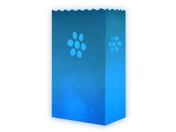 10 Stk. Laterne Lichttüten blau Blume 10 Stk. Laterne Lichttüten blau Blume