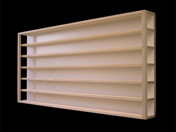 80 cm 6Fach HO Vitrine mit Nuten für Spur H0 mittleres Teil E26AM
