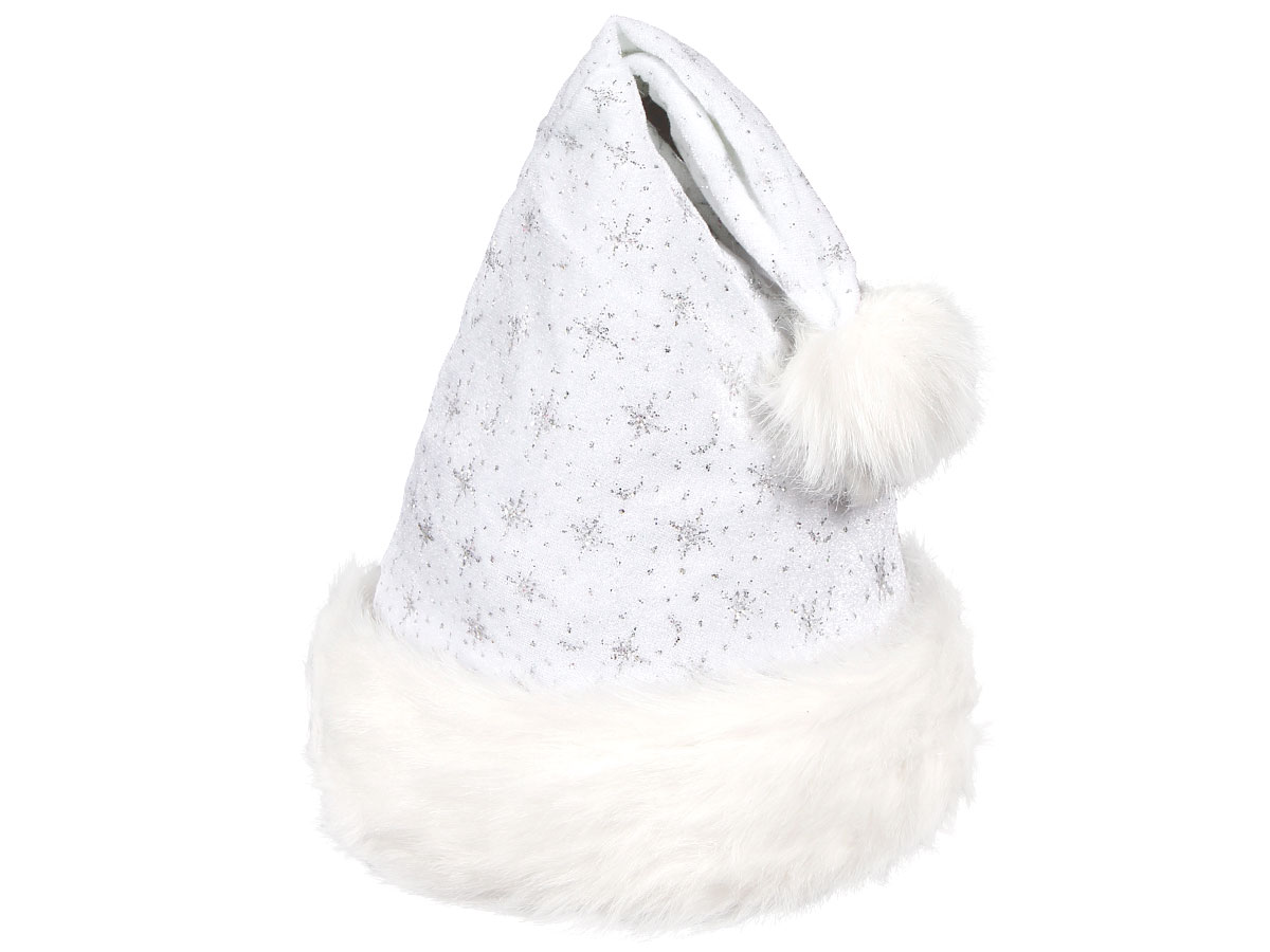 [Bundle] Christmas Santa Claus Hat white with fur edge and glitter 05  Ceres Webshop