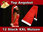 12 Stk. Weihnachtsmütze XXL ca.110 cm lang rot 06 12 Stk. Weihnachtsmütze XXL ca.110 cm lang rot 06