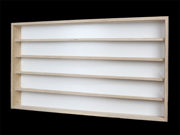 Con Guide in legno di betulla non trattato 2 ripiani 2 ante plexiglass scorrevoli 80 x 20 x 8,5 cm Collezionismo Alsino V80.2a Vetrina espositiva Modellismo Scala N e H0