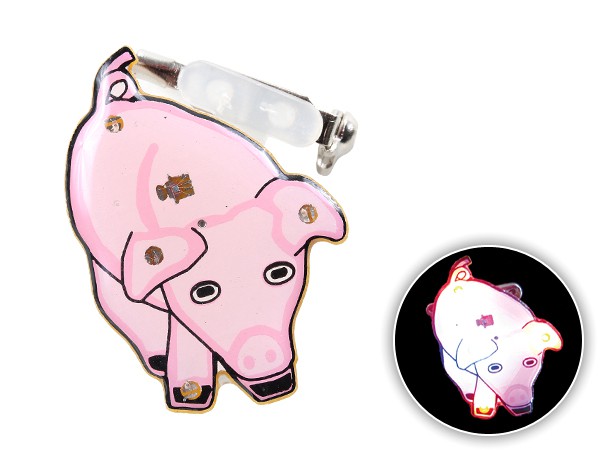 Pin s lumineux cochon (b-120) Pin s lumineux cochon (b-120)