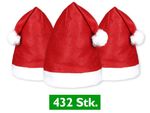 432 Stück Weihnachtsmütze Nikolausmütze rot Bommel 32 432 Stück Weihnachtsmütze Nikolausmütze rot Bommel 32