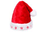 Weihnachtsmütze Plüsch mit blinkenden Sternen 13 Weihnachtsmütze Plüsch mit blinkenden Sternen 13